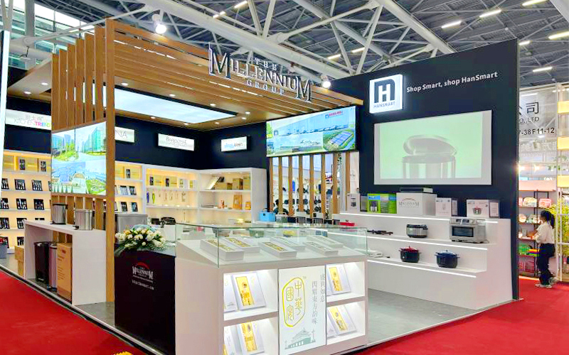 厨具展展台设计搭建方案：用原木肌理营造生活温度